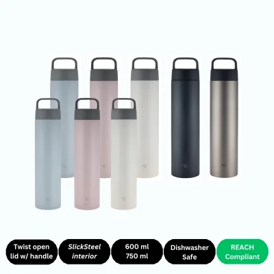 Twist Open bottle with Slicksteel interior, SM-RB