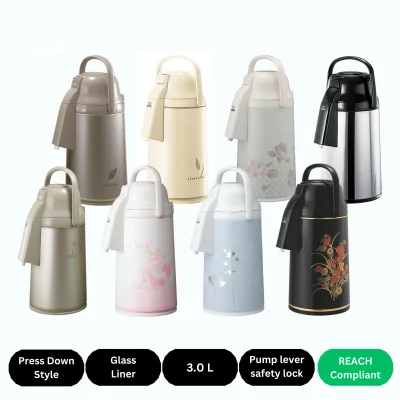 Glass-liner Air Pot Beverage Dispenser, 3.0 L, VRKE