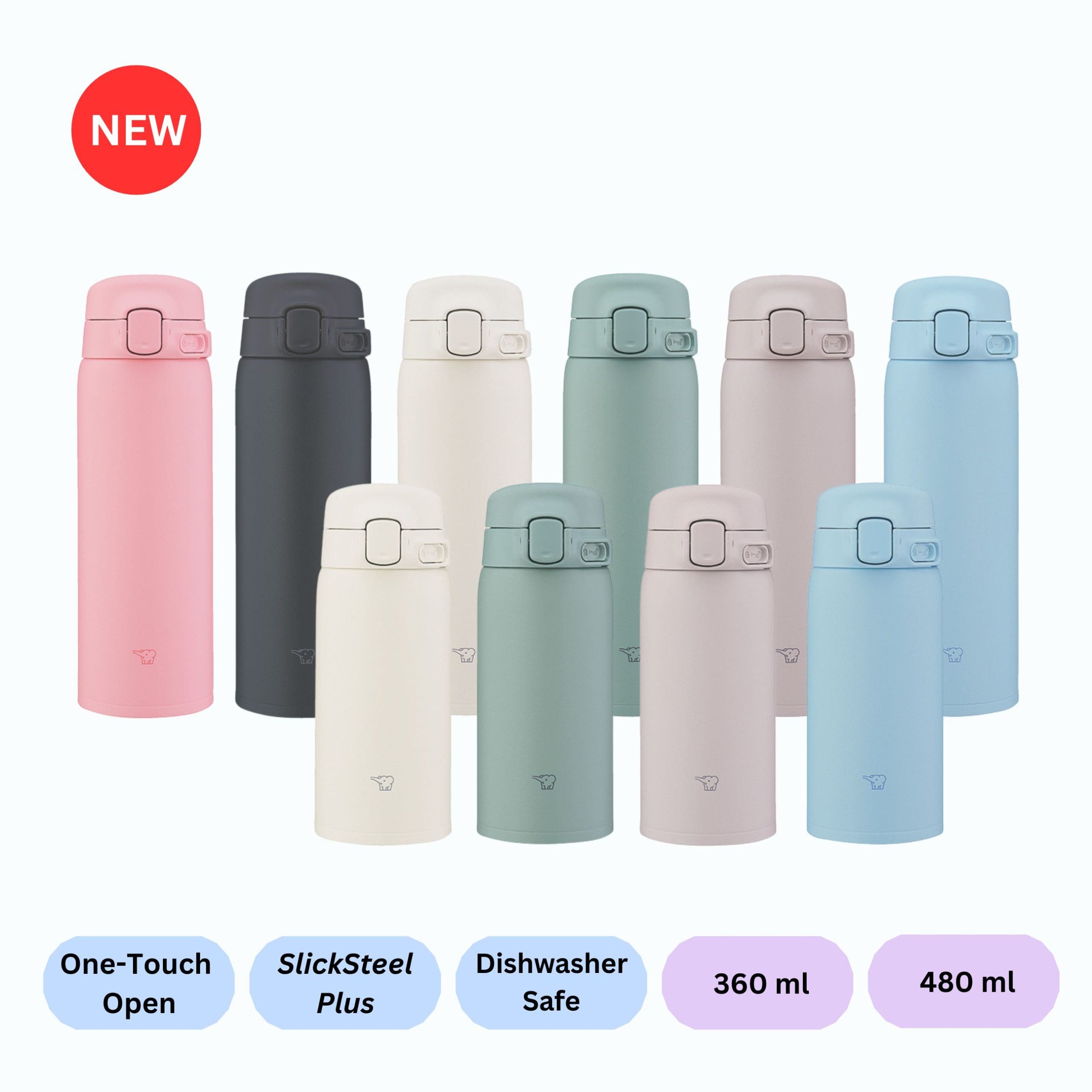 One-Touch Open Slicksteel Vacuum Bottle, SU-BA