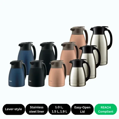 Stainless steel vacuum Insulated carafe /  Handy Pot   1.0 / 1.5 / 1.9 L, SH-HC